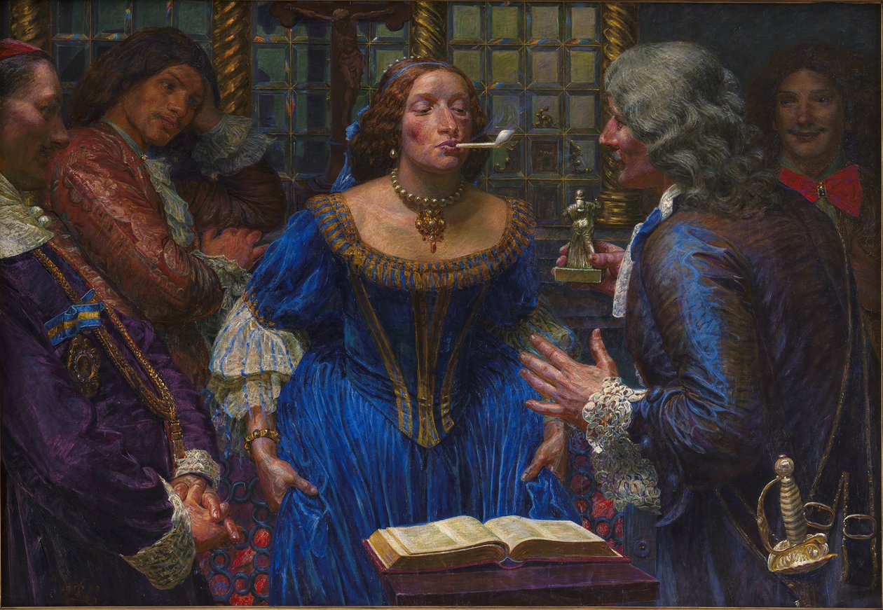 Koningin Christina van Zweden in het Palazzo Corsini, 1908 door Kristian Zahrtmann