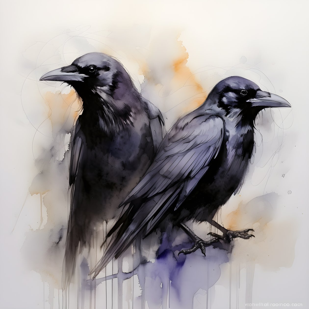 zicht op 2 anatomisch correcte raven 3 door Kurt Heppke
