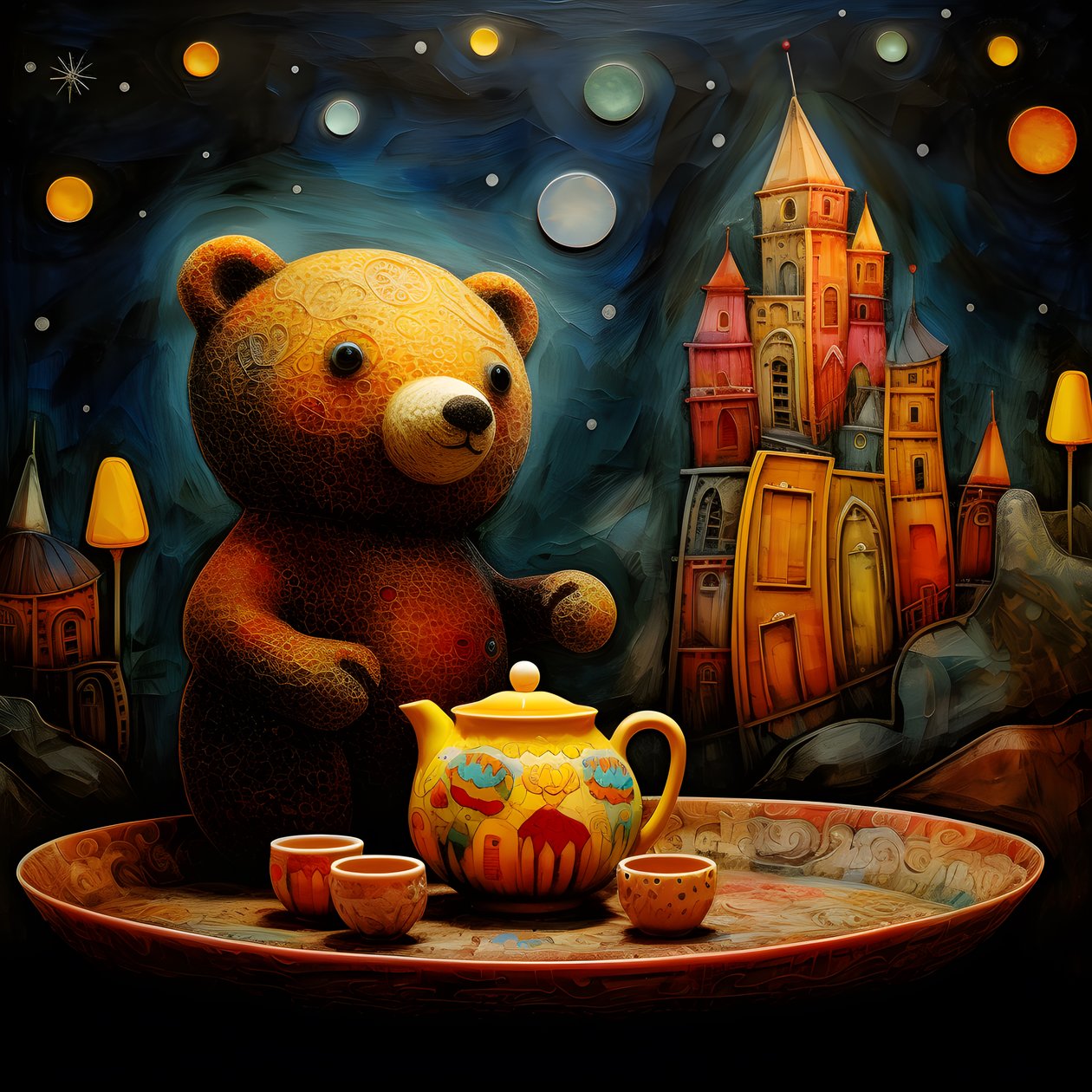 Teddybeer en honingpot 1 door Kurt Heppke