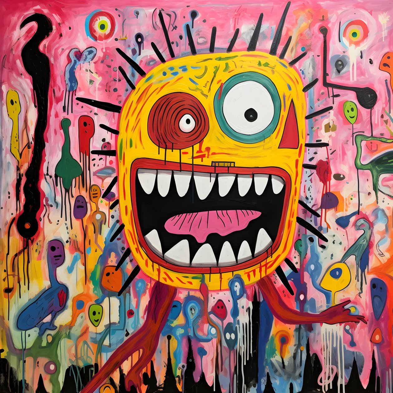 Een luidruchtig acrylschilderij 4 door Kurt Heppke
