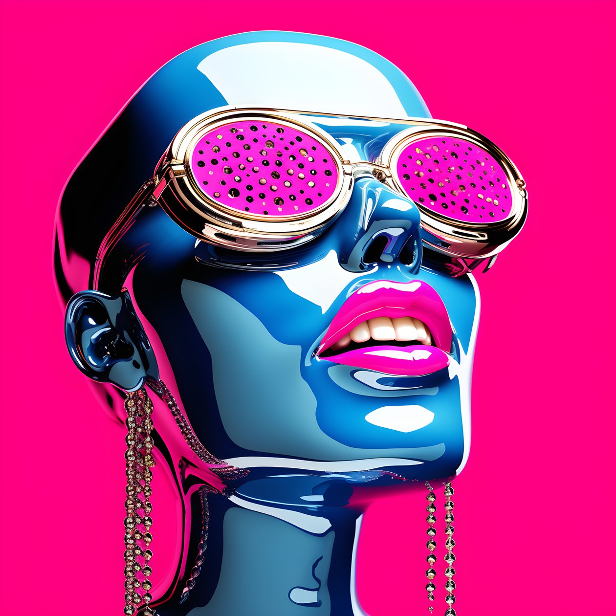 Hot pink lippen 4 door Kurt Heppke