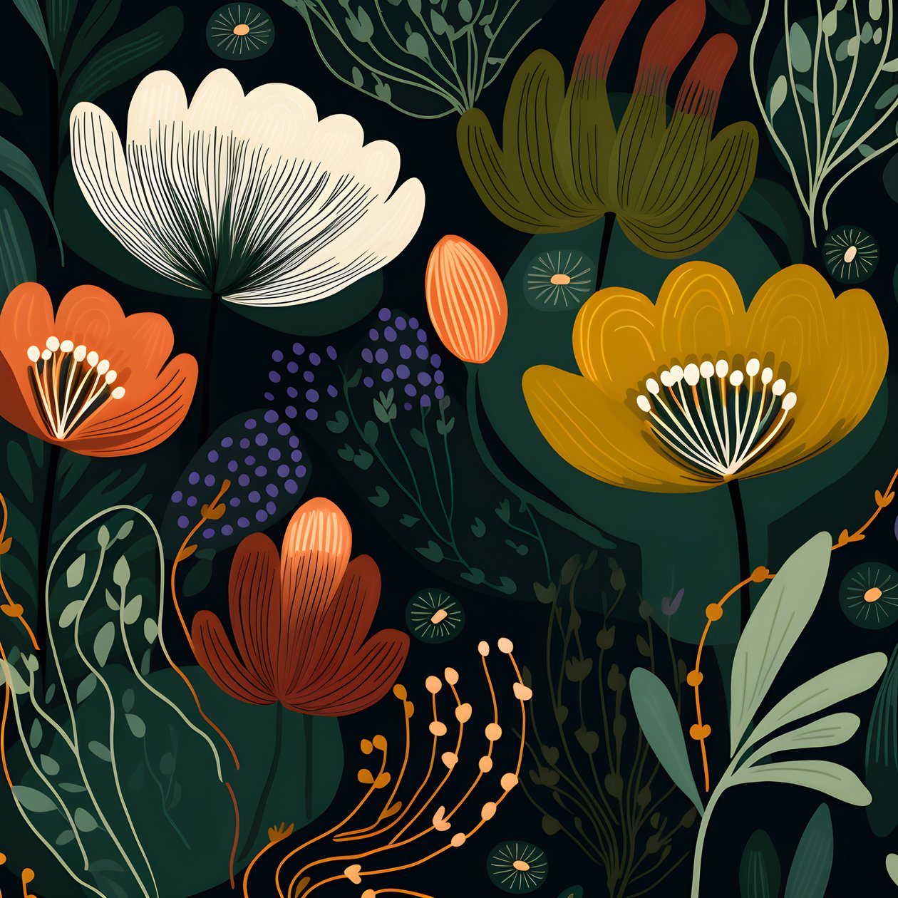 Moderne abstracte vormen Marimekko 2 door Kurt Heppke