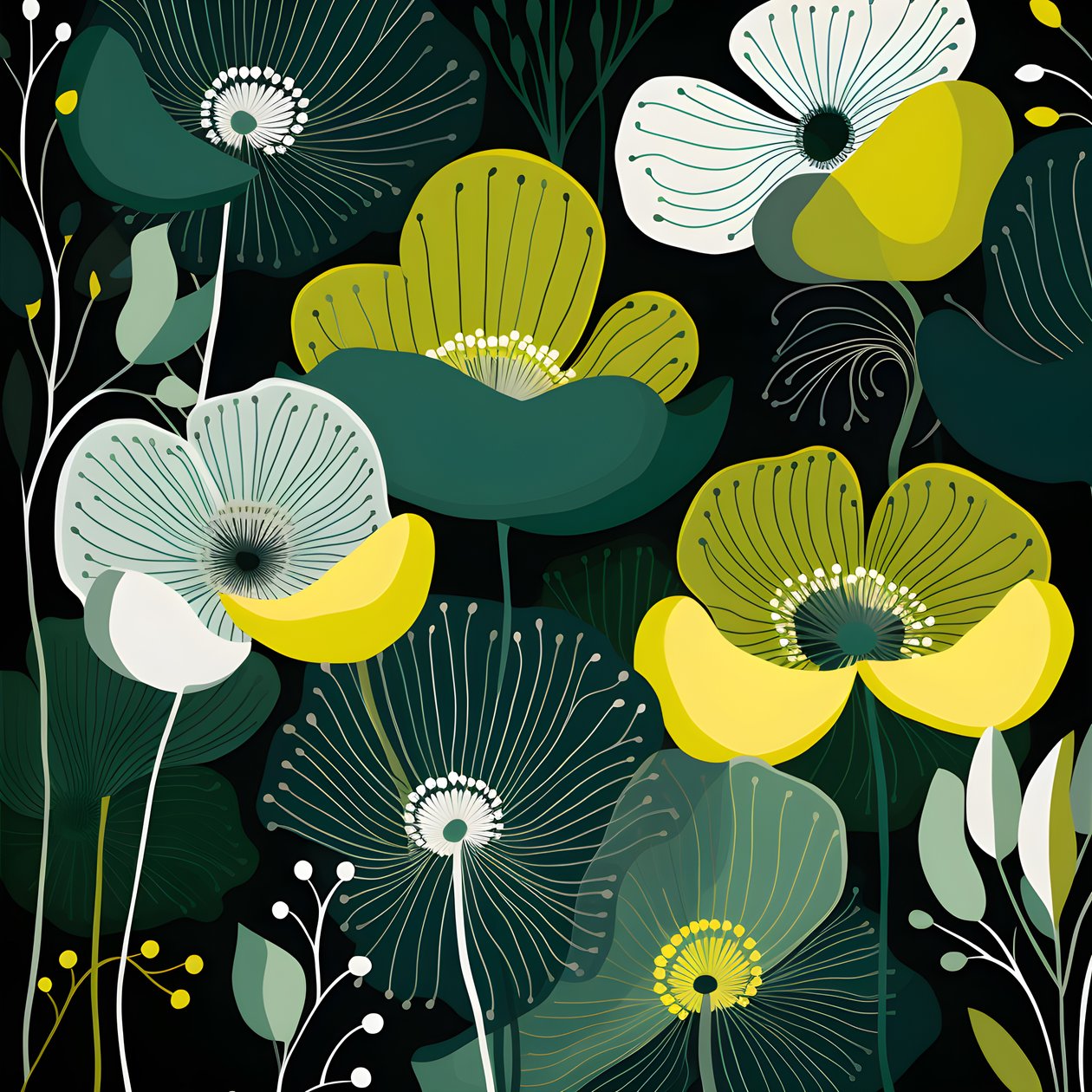Moderne abstracte vormen Marimekko 4 door Kurt Heppke