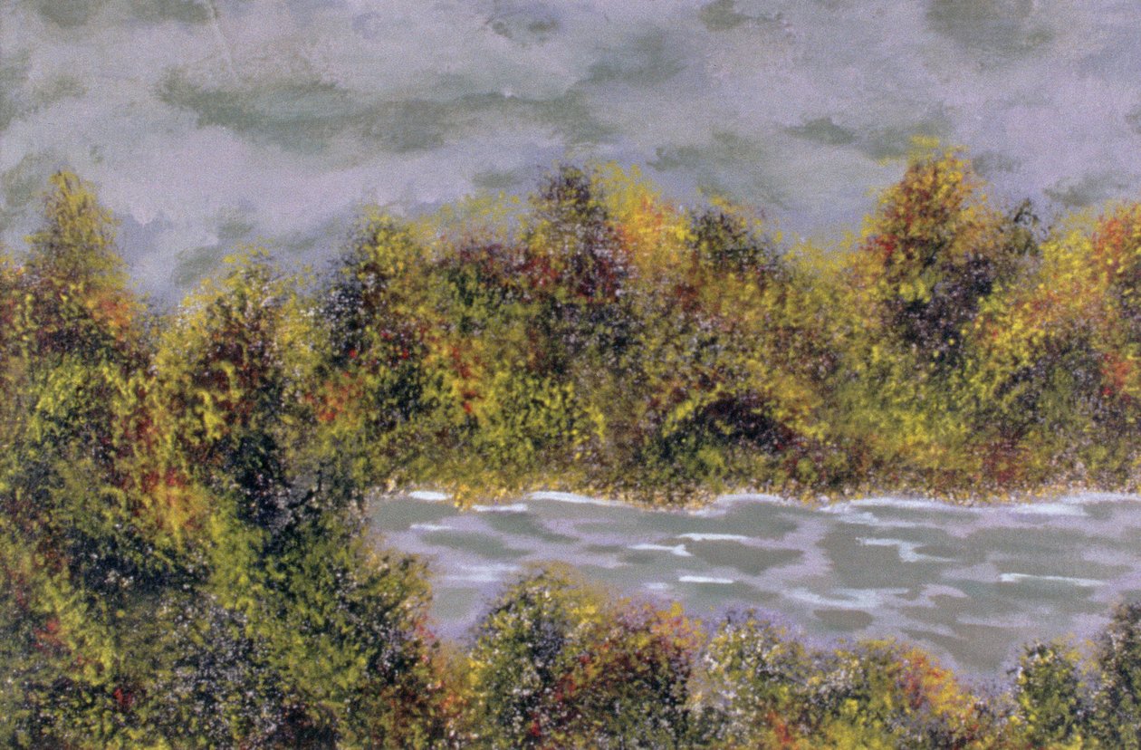 Stille storm, 2004 (acryl op papier) door Kurtis L. Miller