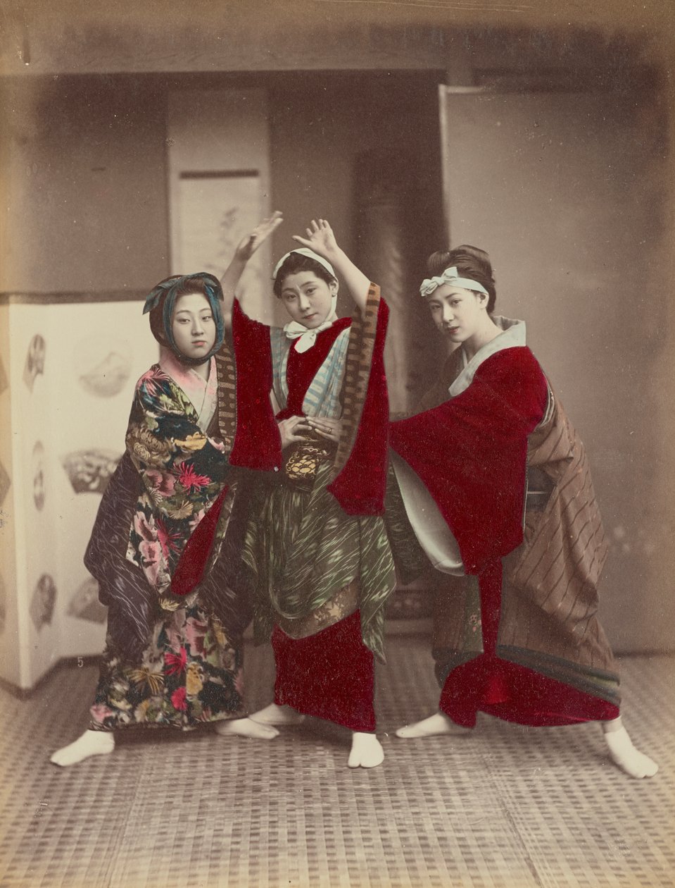 Dansfeest, ca. 1880 door Kusakabe Kimbei