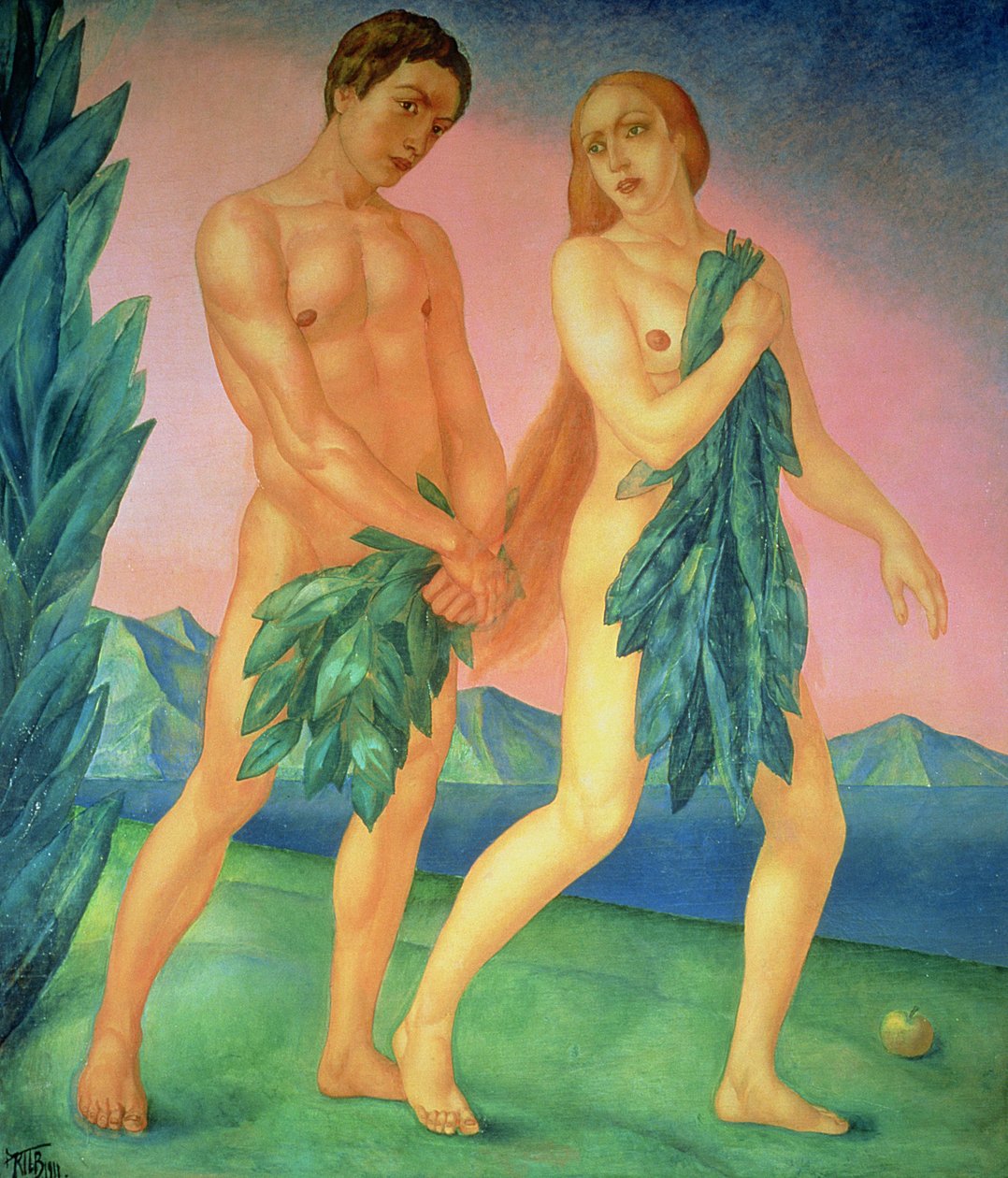 De Verdrijving uit het Paradijs, 1911 door Kuzma Sergeevich Petrov Vodkin