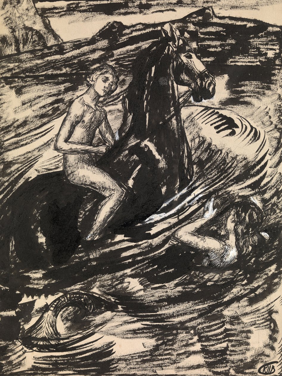 Illustratie voor De Prinses van de Getijden door Mikhail Lermontov door Kuzma Sergeevich Petrov Vodkin