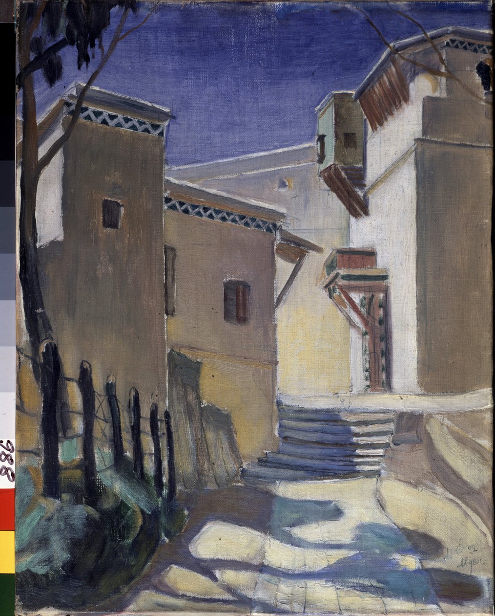 De kasbah, Algerije door Kuzma Sergeevich Petrov Vodkin