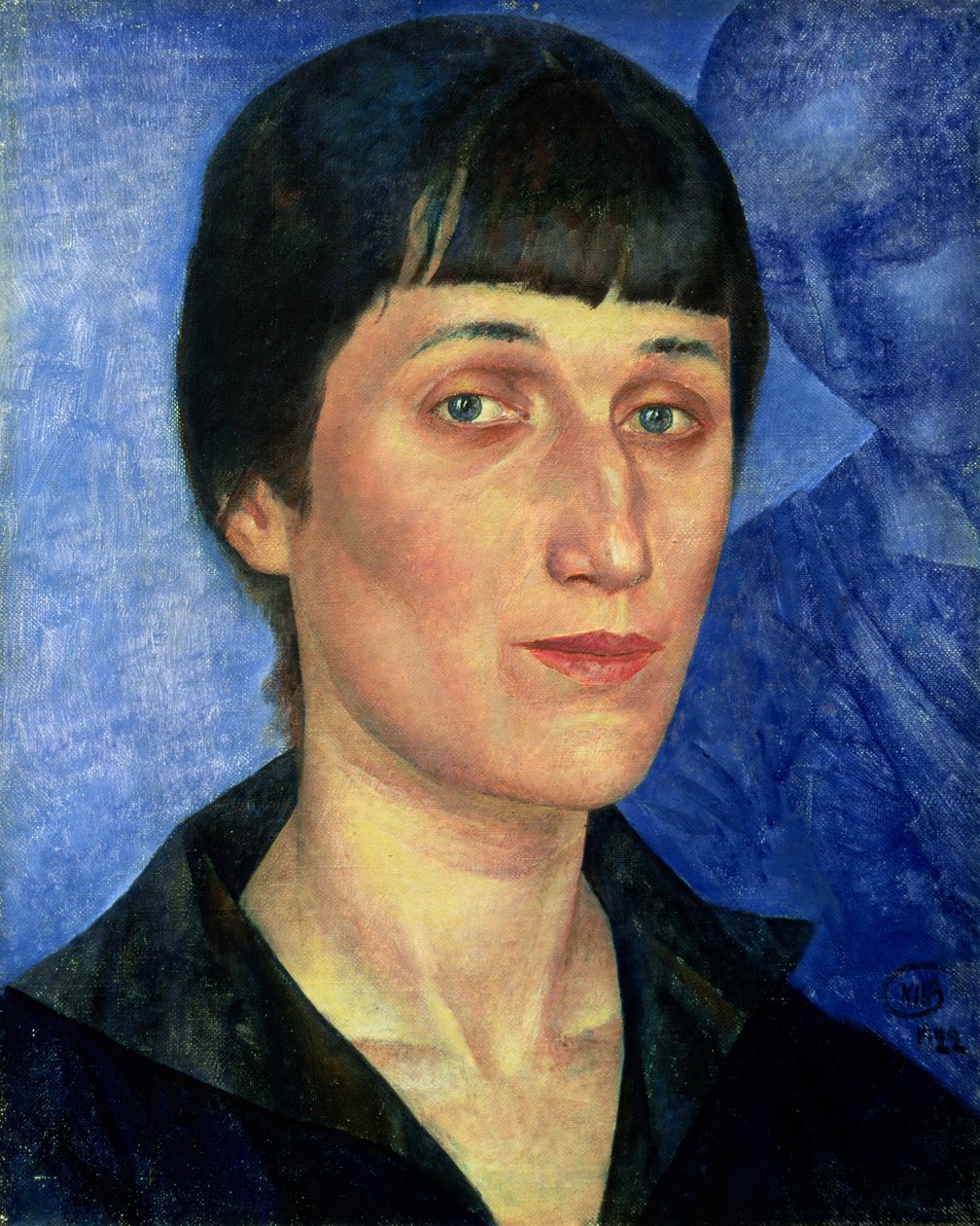 Portret van Anna Achmatova, 1922 door Kuzma Sergeevich Petrov Vodkin