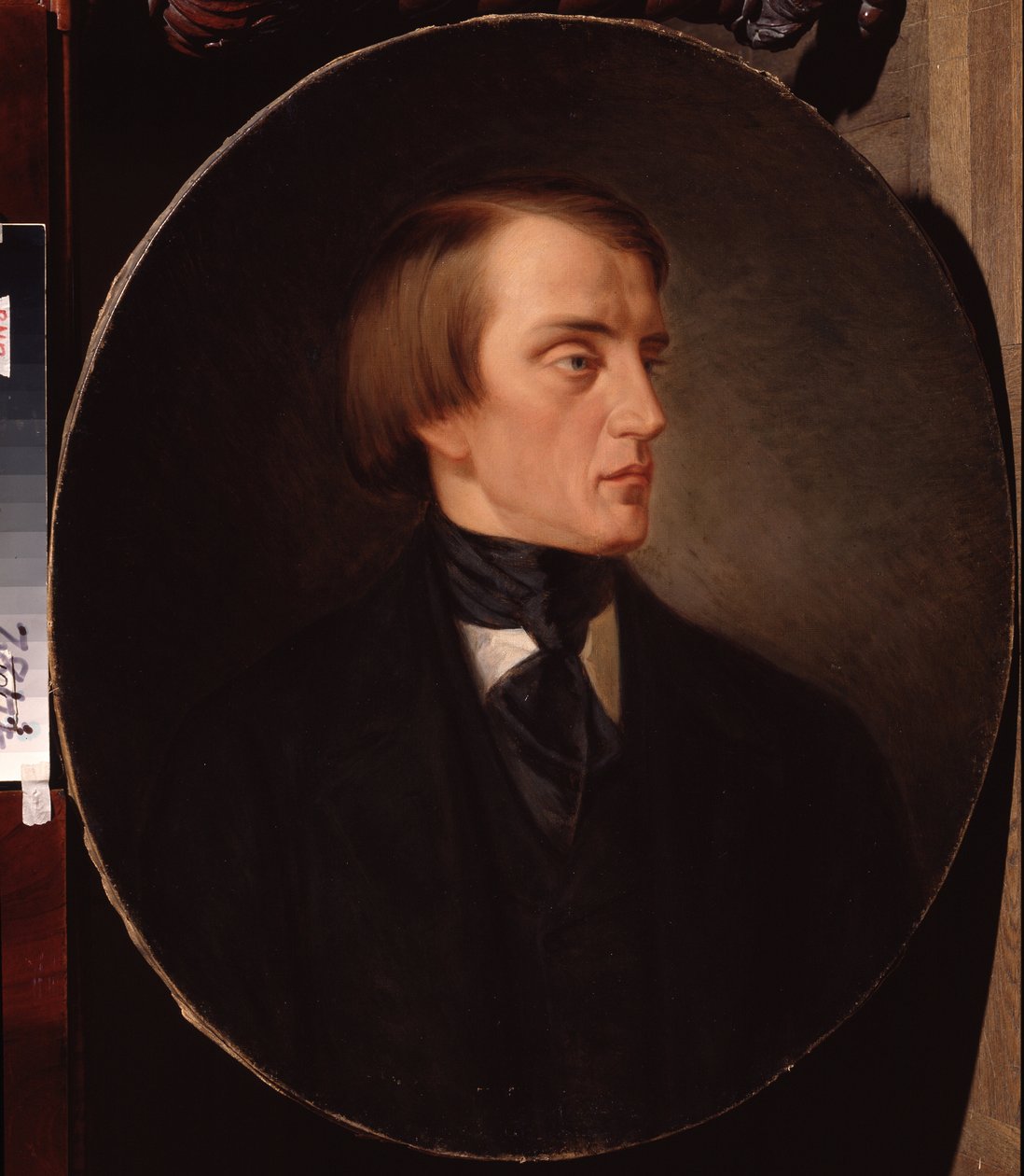 "Portret van de Russische literatuurcriticus Vissarion Belinski" Schilderij van Kirill Gorbounov, 1876, Pushkin Memorial Museum, Sint-Petersburg door Kyrill Antonovitch Gorbunov