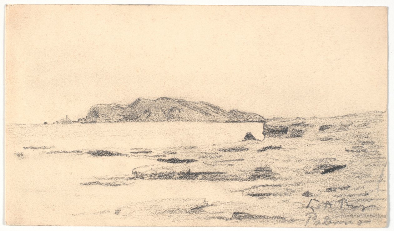 Monte Pellegrino gezien vanaf de kust bij Palermo door Laurits Andersen Ring