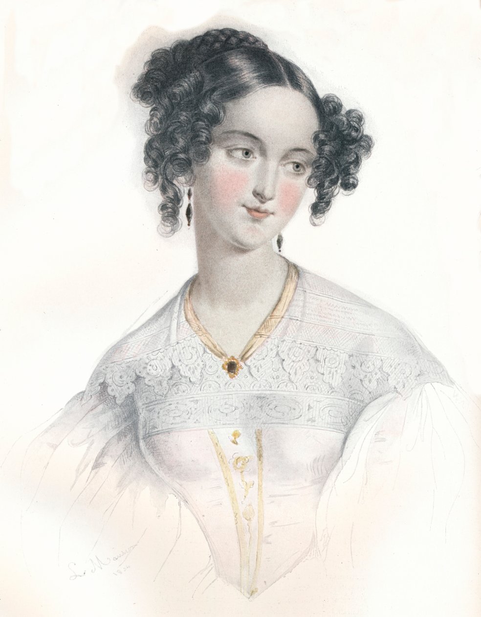 Mary Teresa, vrouw van de zestiende graaf van Shrewsbury, 1834 door L Mansion