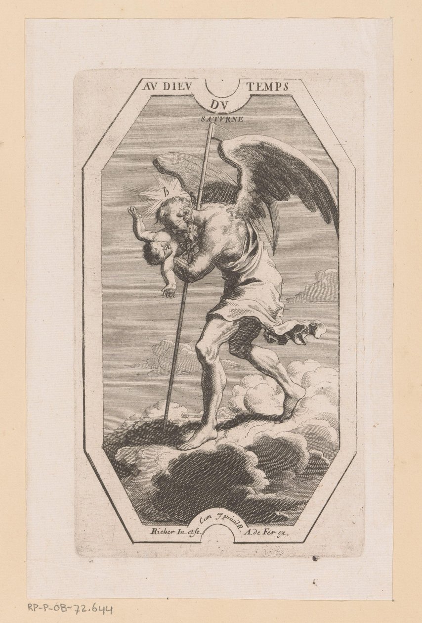 Saturnus (Planeten) door L. Richer