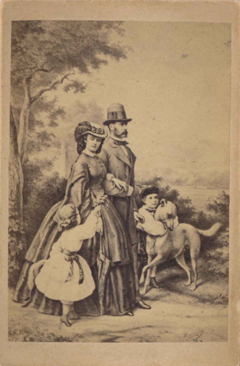 Frans Jozef I en Elisabeth van Oostenrijk en hun keizerlijke familie (afbeelding) door L. T. Neumann
