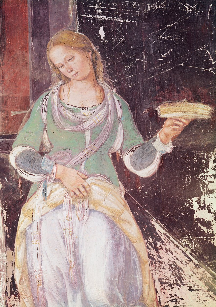 Dienaar met een mand (detail) door L. and Sodoma, G. Signorelli
