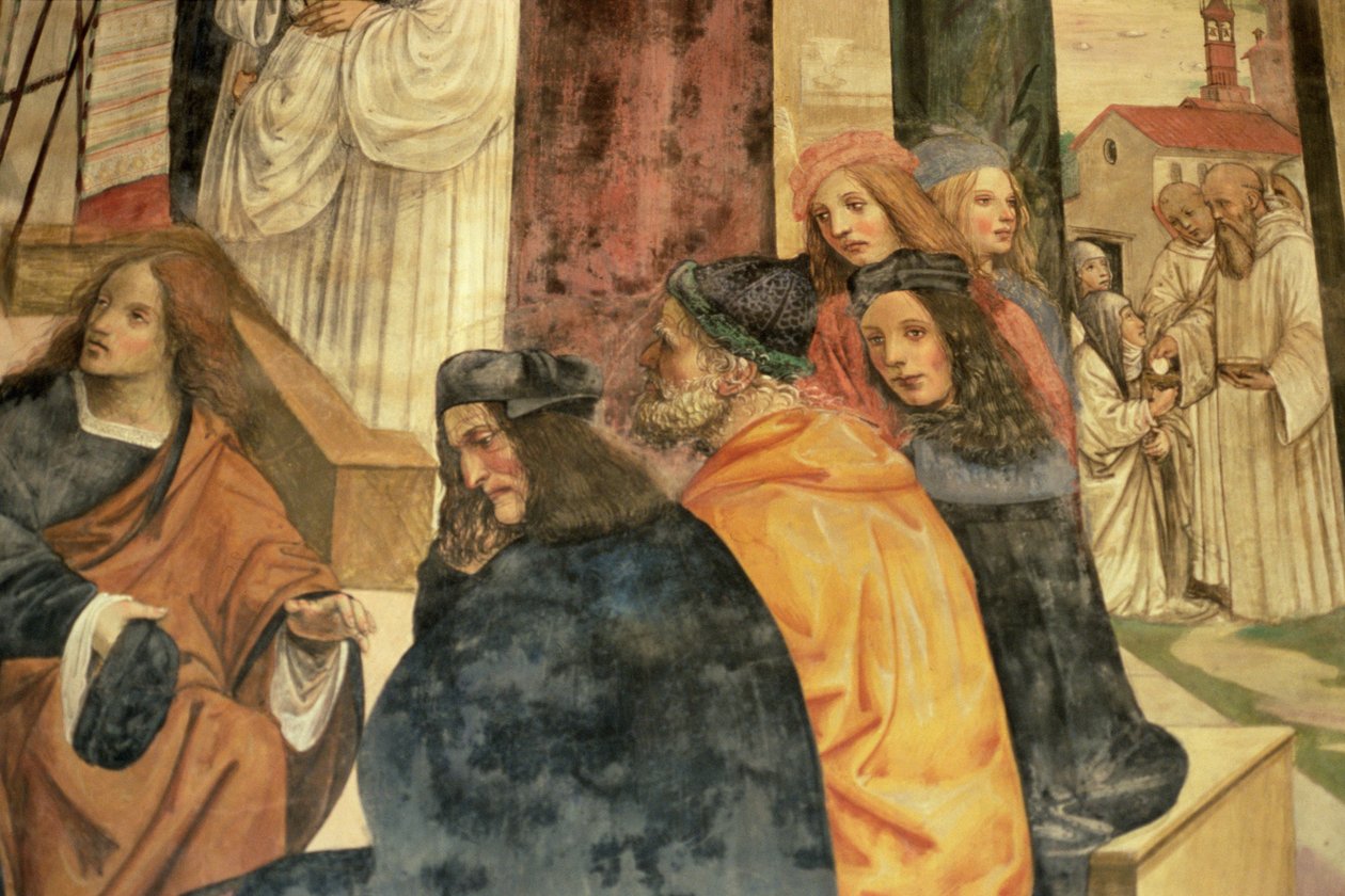 Het leven van St. Benedictus (detail) door L. and Sodoma, G. Signorelli