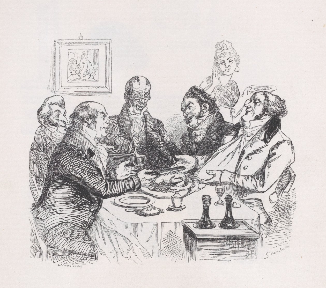 Lof van de kip uit De volledige werken van Béranger, 1836 door Lacoste
