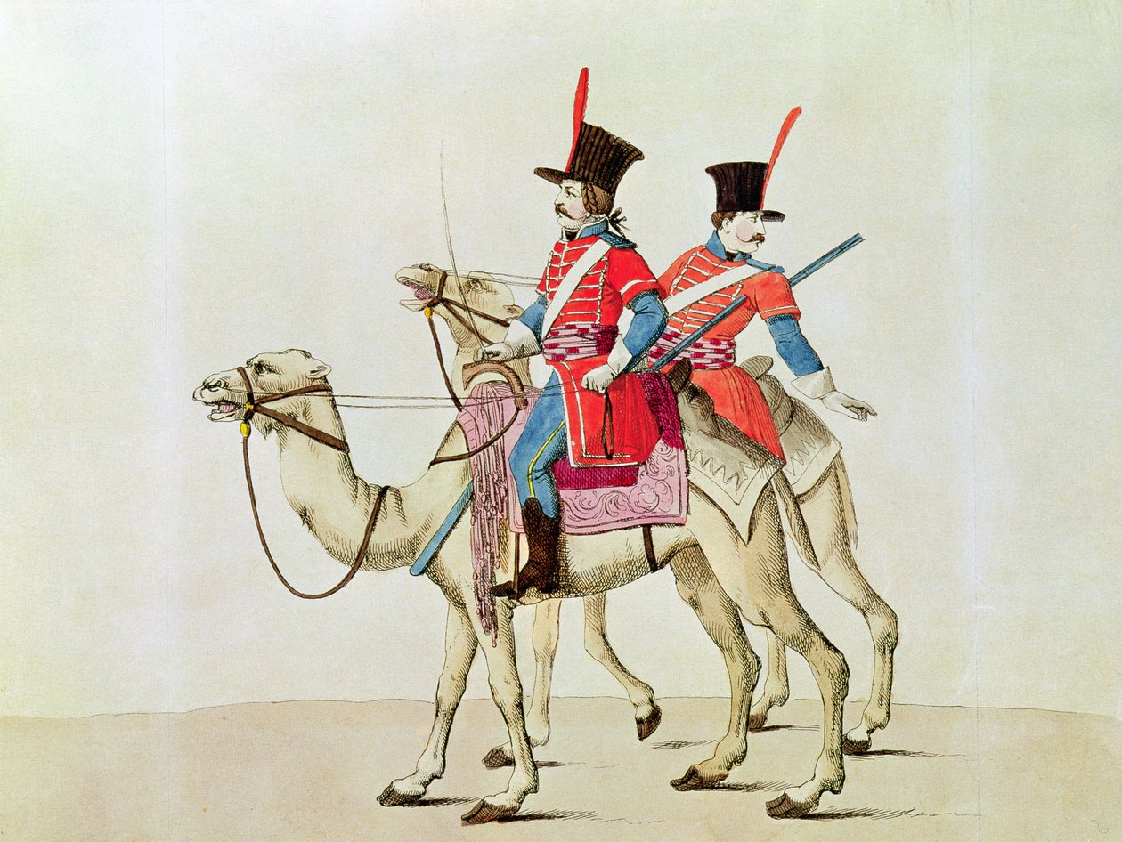 Soldaten van het Dromedarisregiment, 1839 door Laderer
