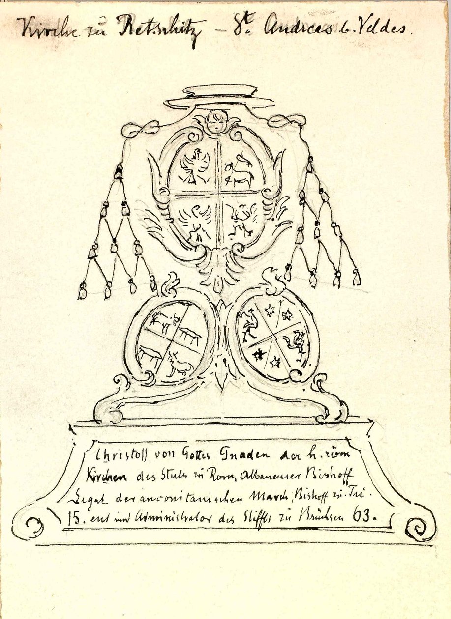 Wapen van de bisschop van Brixen door Ladislav Benesch