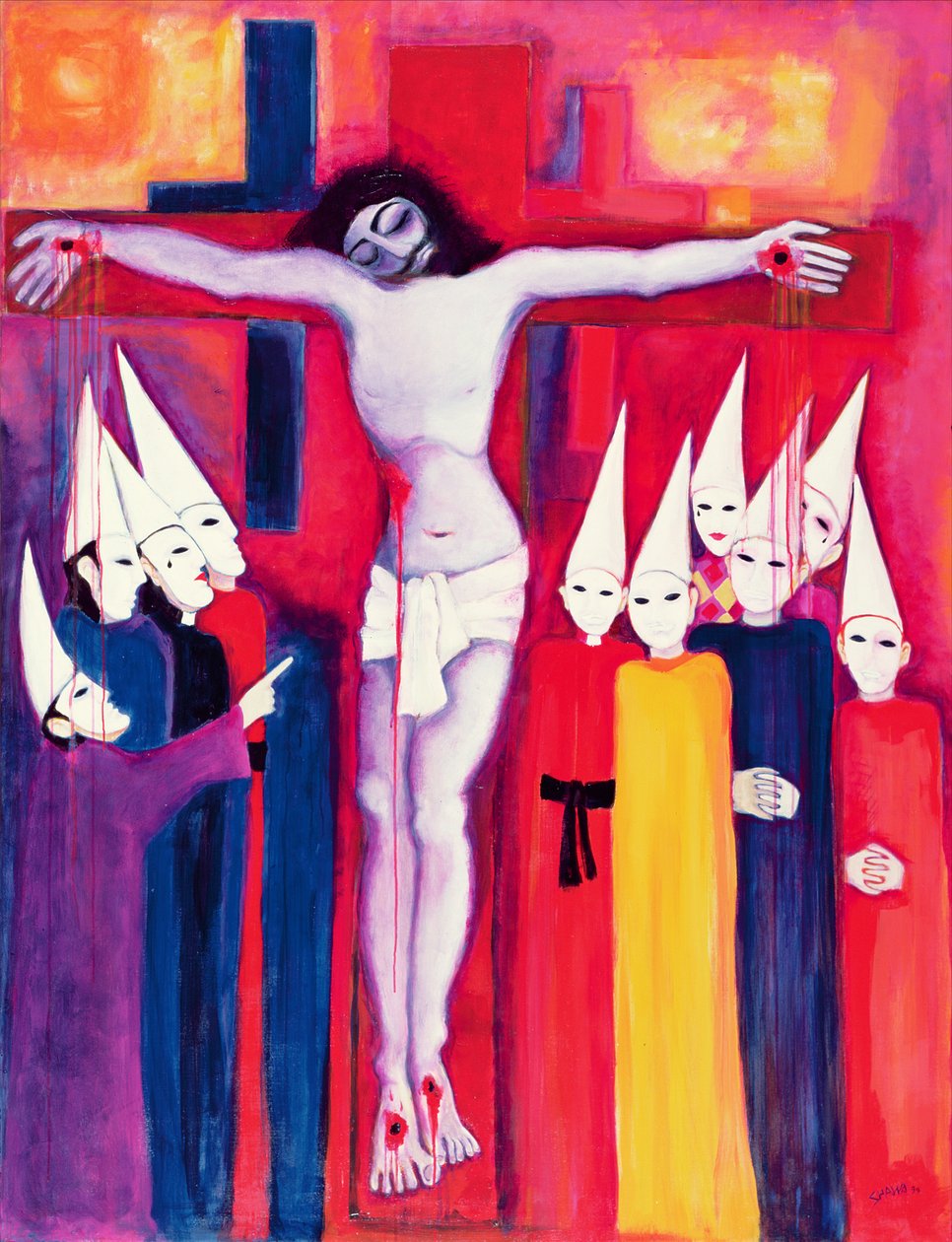 Christus en de politici, 2000 door Laila Shawa