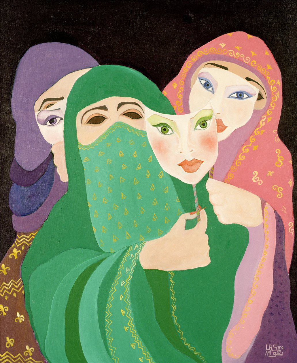 Maskers, 1989 door Laila Shawa