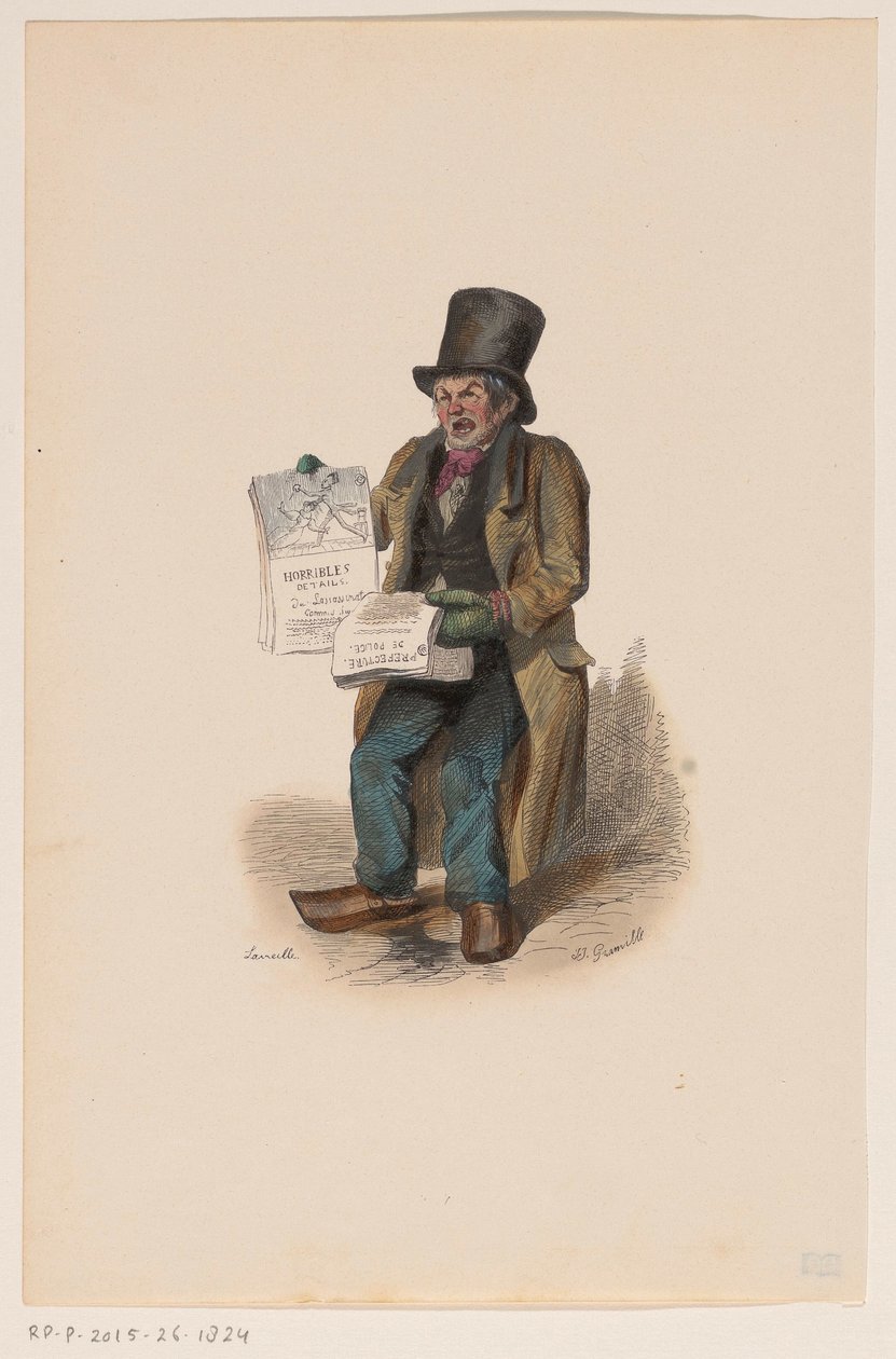 Krantenverkoper door Laireille