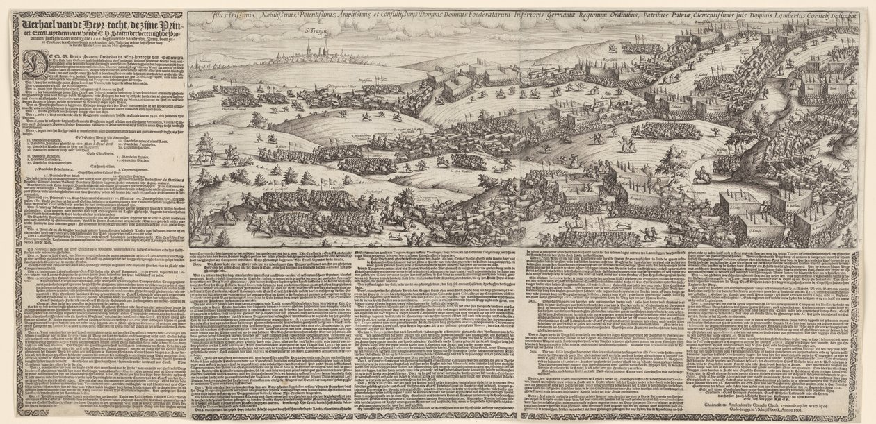 Tocht van Maurits door Brabant naar Grave, 1602 door Lambert Cornelisz.