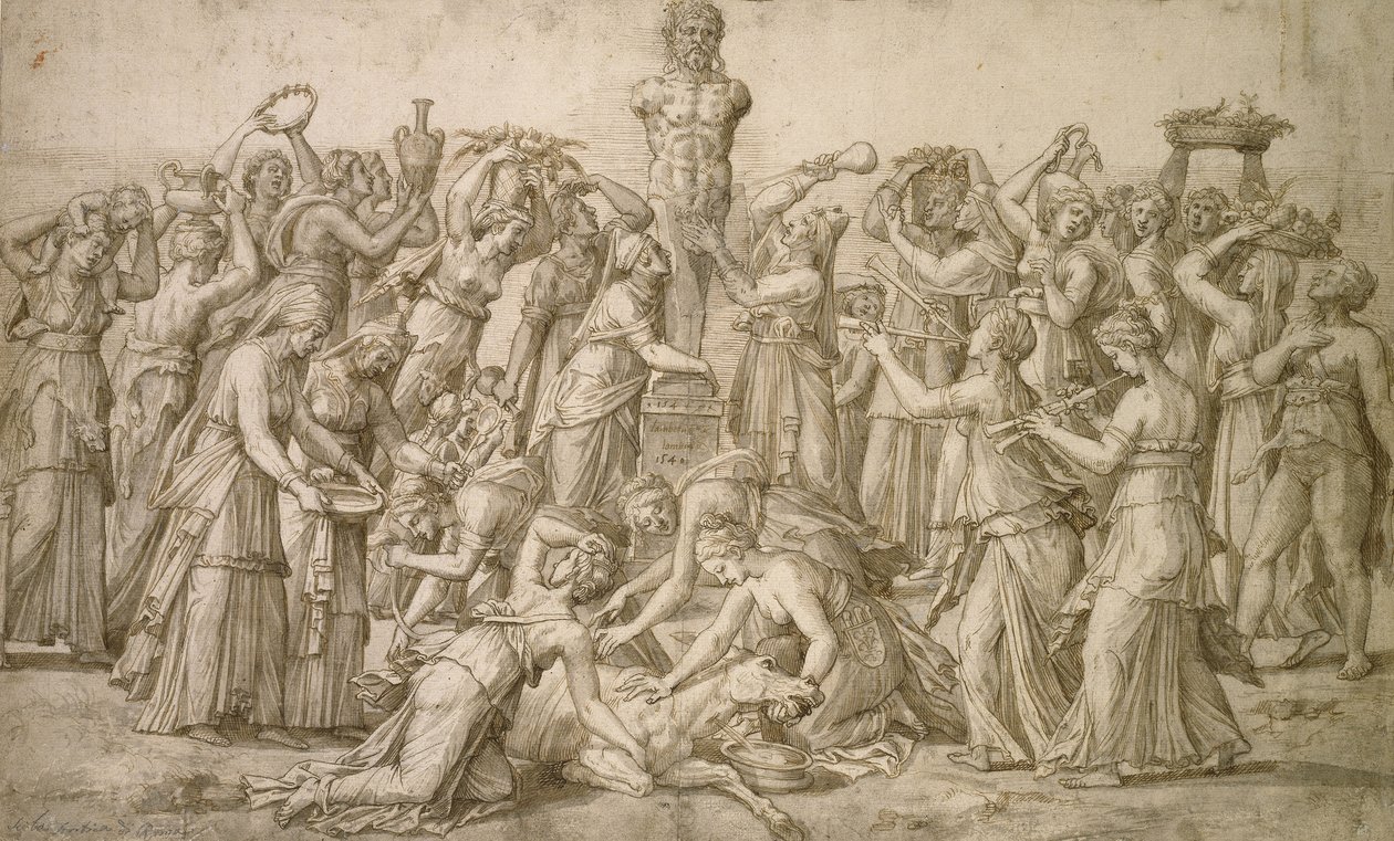 Offer aan Priapus, 1540 door Lambert Lombard