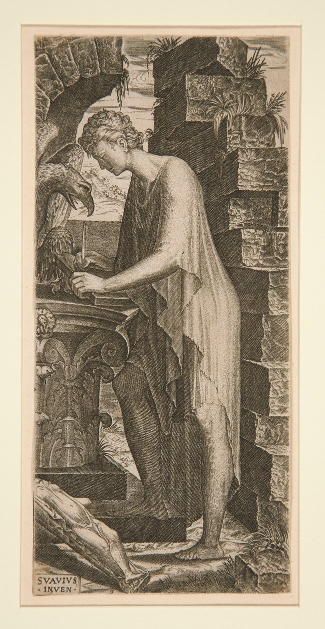 Sint Johannes de Evangelist, uit Christus en de Twaalf Apostelen door Lambert Suavius