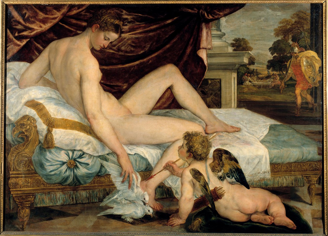 Venus en Cupido door Lambert Sustris