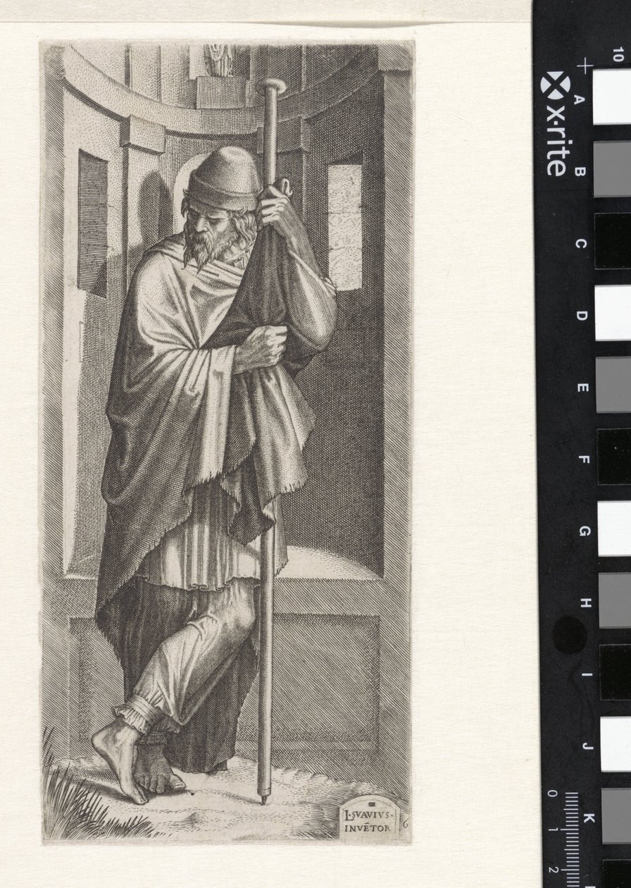 Apostel Jakobus de Meerdere Christus, de twaalf apostelen en Paulus (serie) door Lambertus Suavius