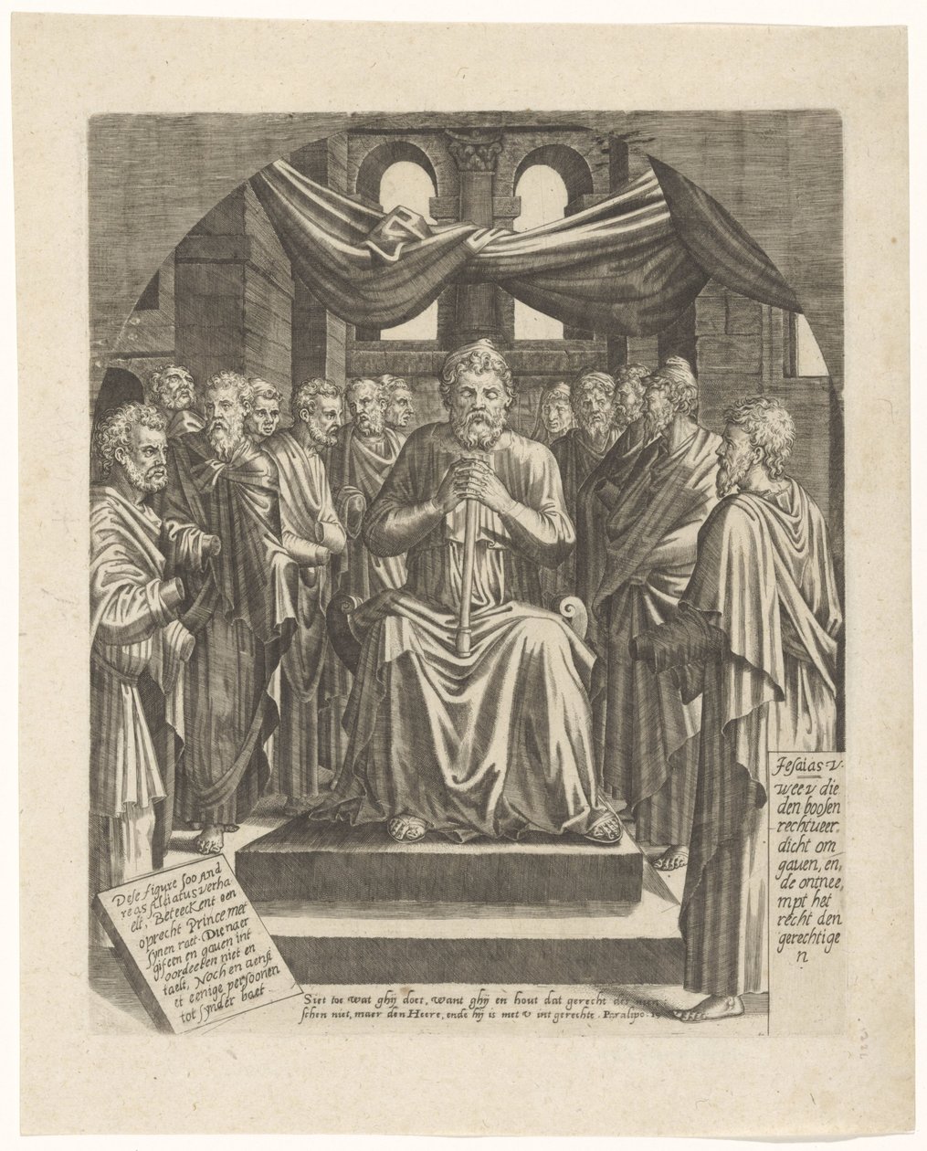 De rechtvaardige vorst (Allegorie op goed bestuur) door Lambertus Suavius