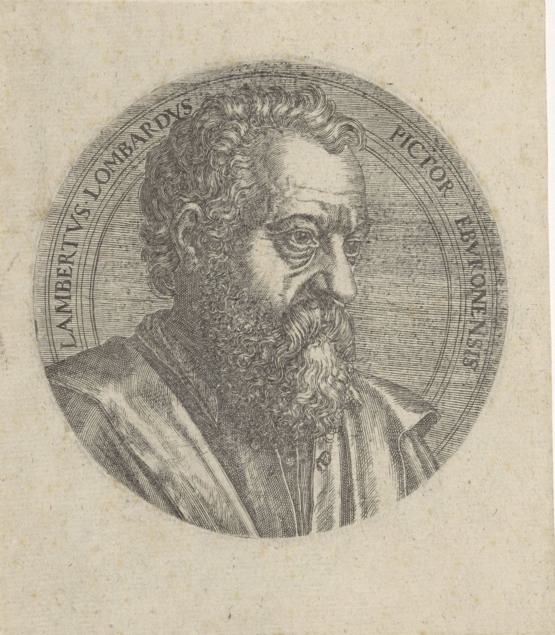 Portret van Lambert Lombard door Lambertus Suavius