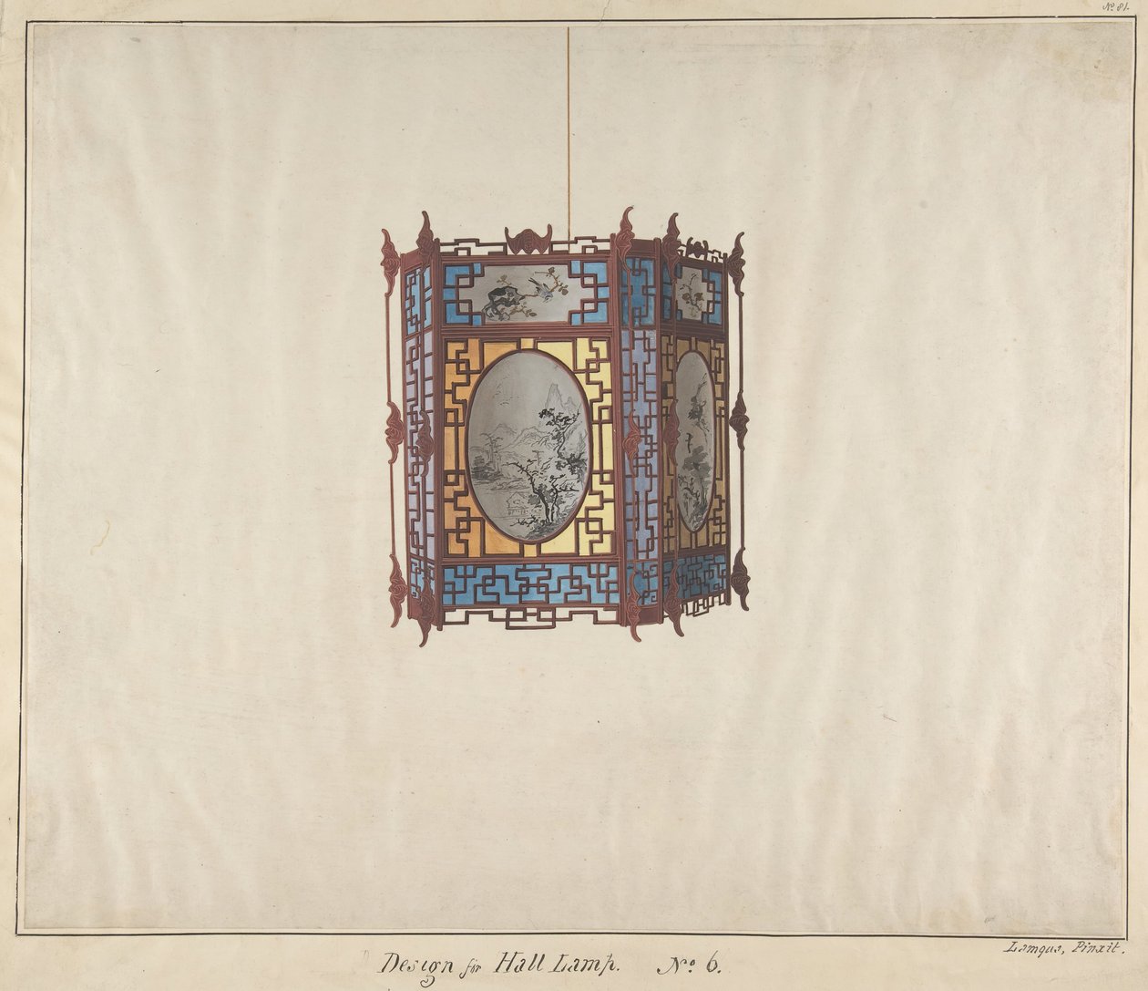 Ontwerp voor een hal lamp nr. 6 door Lamqua