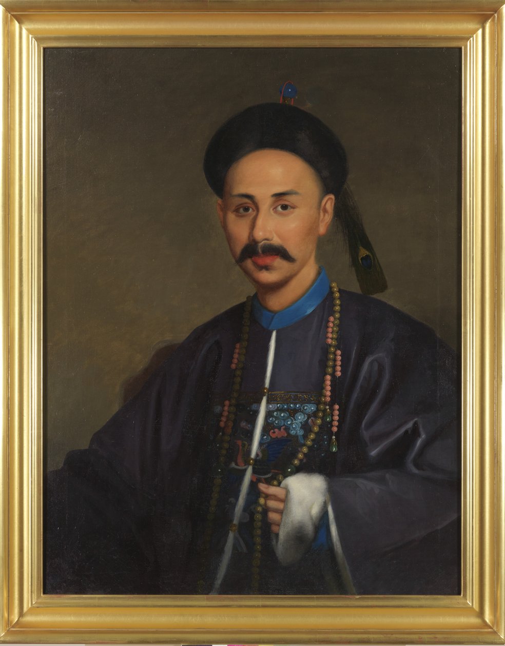 Portret van Samqua, ca. 1850 (olieverf op doek) door Lamqua Lamqua