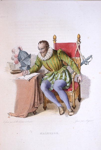 Portret van Francois de Malherbe (1555-1628), illustratie uit 