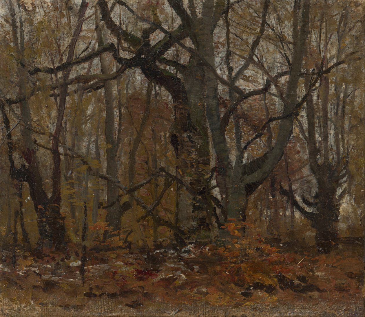 Herfstbos door Laszlo Mednyanszky