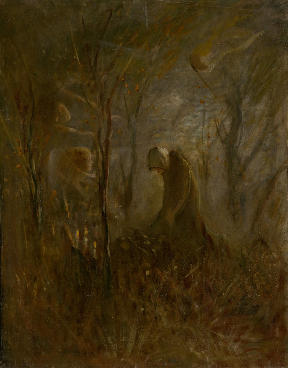 Gebed bij het graf, 1895 door Laszlo Mednyanszky