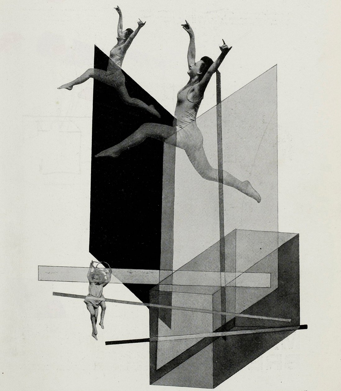 Menselijke mechanica Varieté. Van Het podium bij het Bauhaus Die Bühne im Bauhaus, 1925 door Laszlo Moholy Nagy
