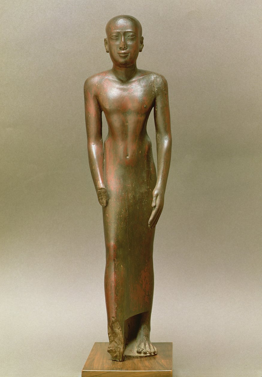Standbeeld van een staande man door Late Period Egyptian