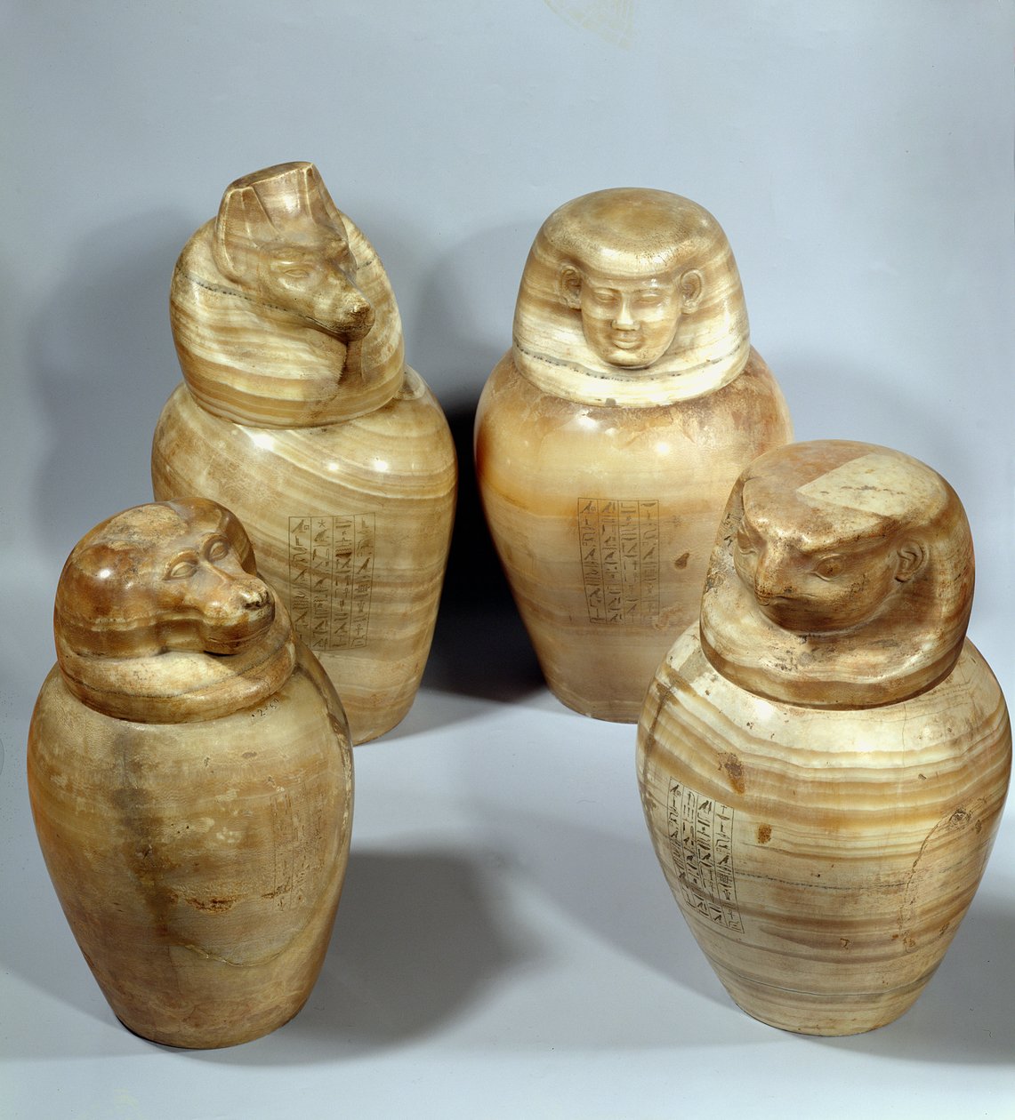 Canopische potten van Hor-ir-aa, Saïtisch door Late Period Egyptian