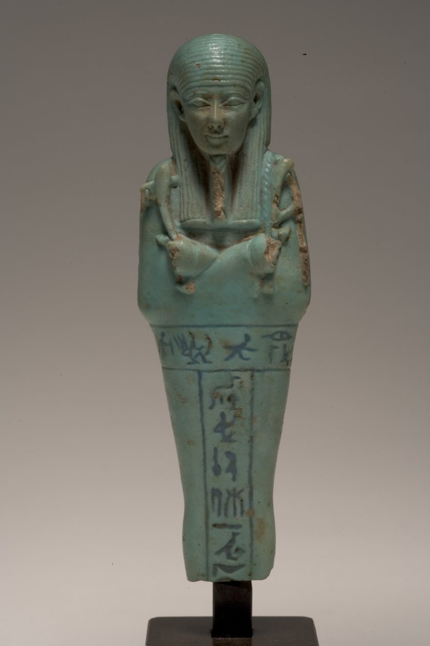 Shabti-figuur voor Djedhor (faience) door Late Period Egyptian