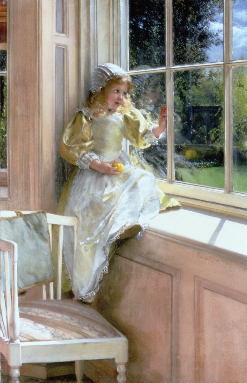 Een blik uit het raam (zonneschijn) door Laura Theresa  Alma Tadema