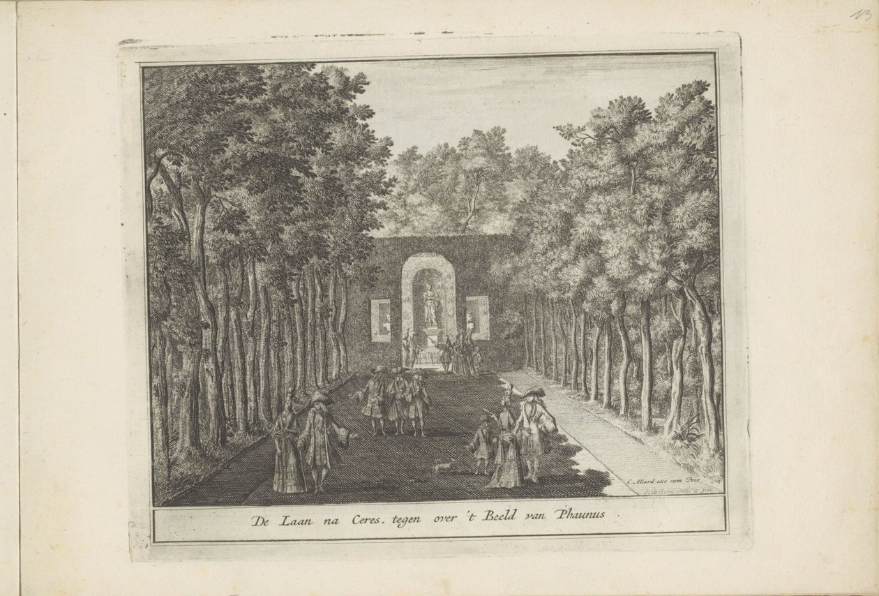 Laan en beeld van Ceres in tuinen van Paleis Het Loo door Laurens Scherm