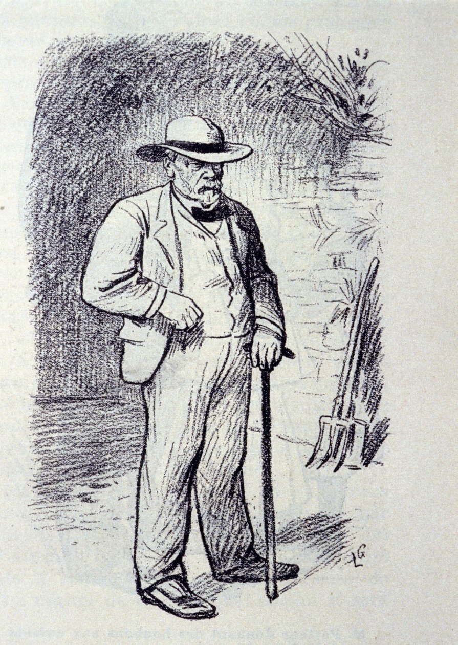 Portret van Louis Pasteur (1822-1895) op zijn landgoed in Villeneuve-l