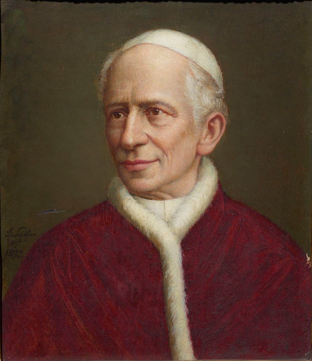 Portret van Paus Leo XIII 1810-1903, 1892 door Laurenz Schäfer