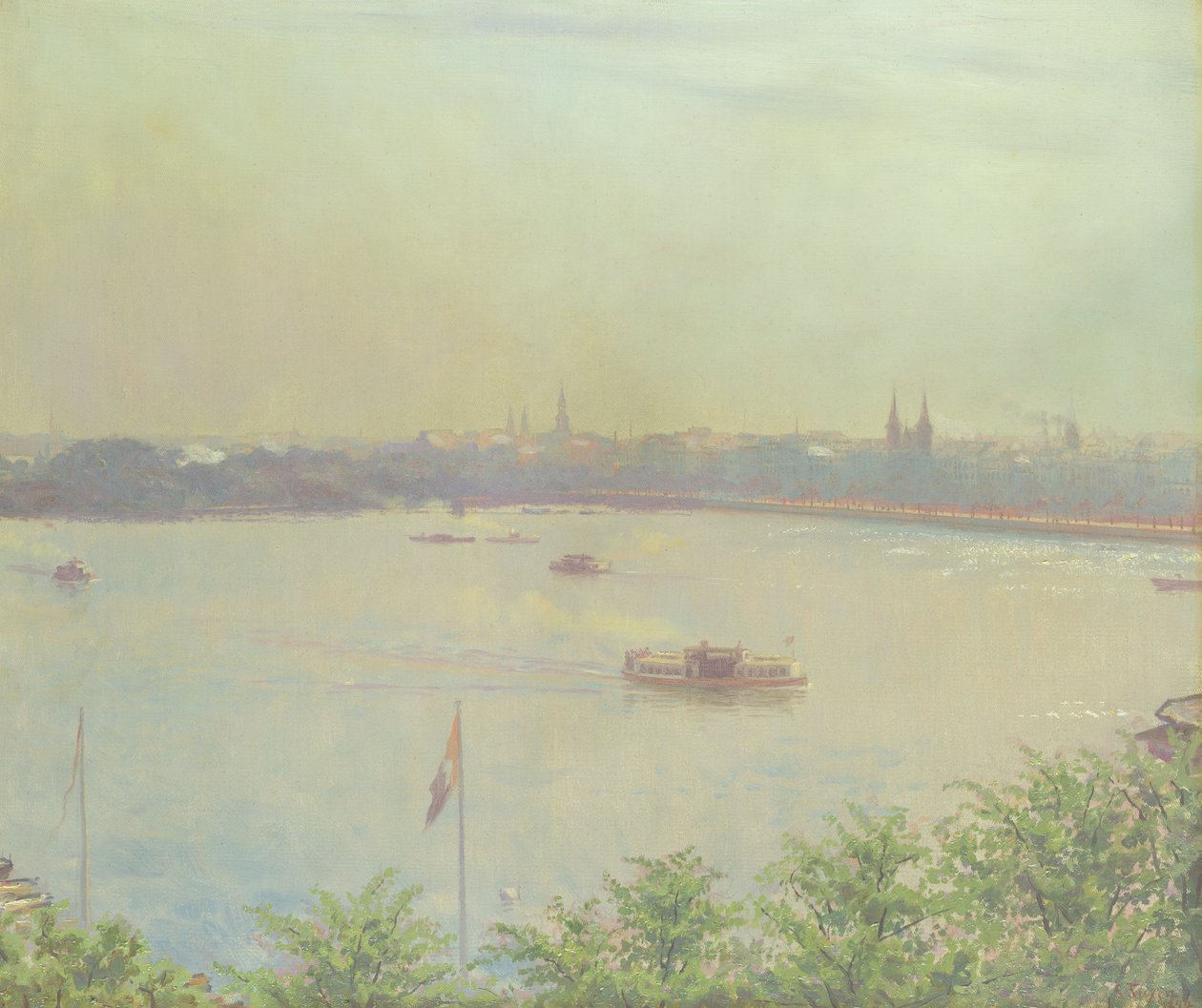 Uitzicht op het Binnenalstermeer, 1894 door Laurits Regner Tuxen