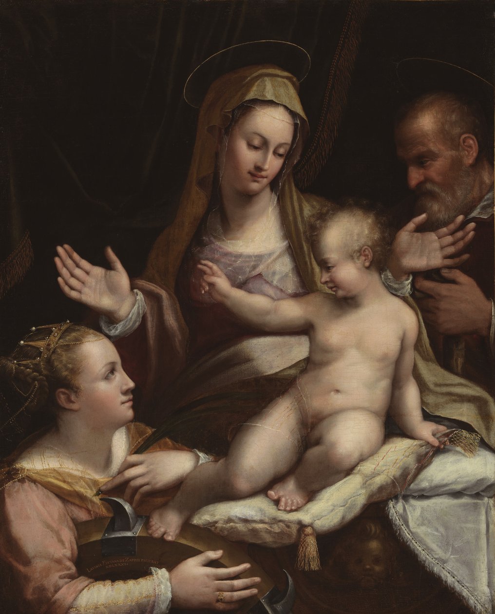 De Heilige Familie met Sint-Catharina van Alexandrië door Lavinia Fontana