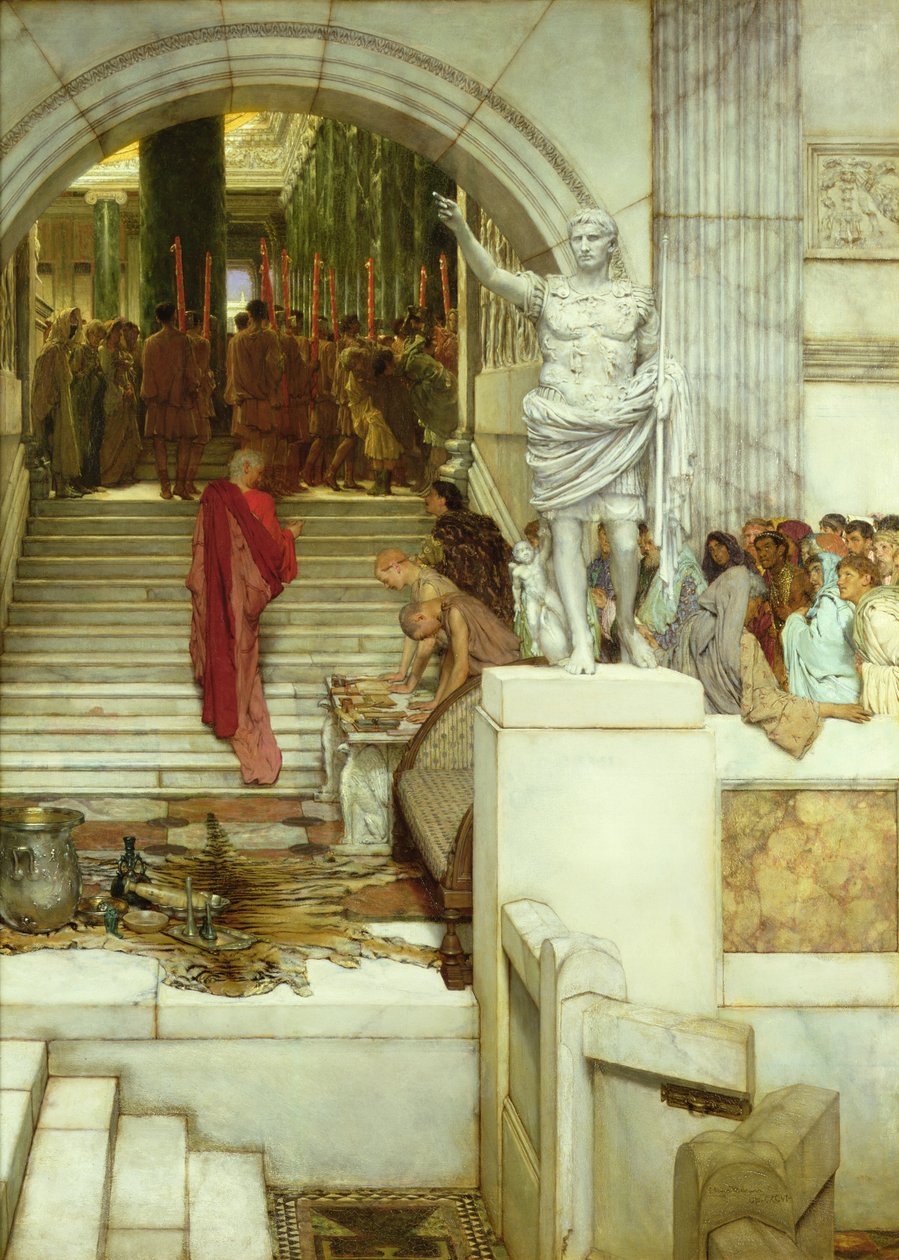 Na de audiëntie, 1879 door Lawrence Alma Tadema