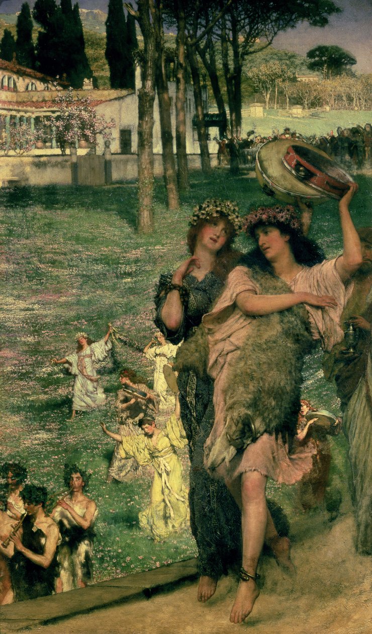 Op Weg naar de Tempel van Ceres: Een Lentefestival, 1879 door Lawrence Alma Tadema